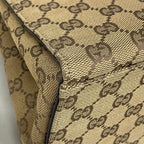 Gucci Tote GG Canvas Bamboo 002 Beige Black Silver — view 6