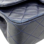 Chanel Shoulder Bag Quilted Lambskin Navy Gold — view 6