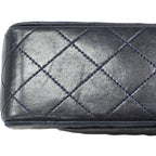 Chanel Shoulder Bag Quilted Lambskin Navy Gold — view 9