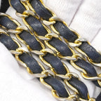 Chanel Shoulder Bag Quilted Lambskin Navy Gold — view 7