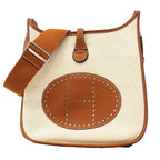Hermes Shoulder Bag Evelyne Toilet Ash Gold Silver
