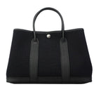 Hermes Tote Garden Party TPM Toile Military Black Silver — view 9