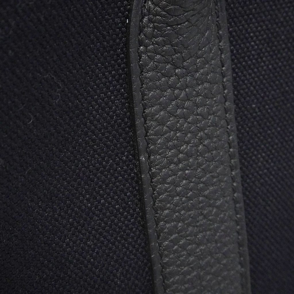 Hermes Tote Garden Party TPM Toile Military Black Silver — view 8