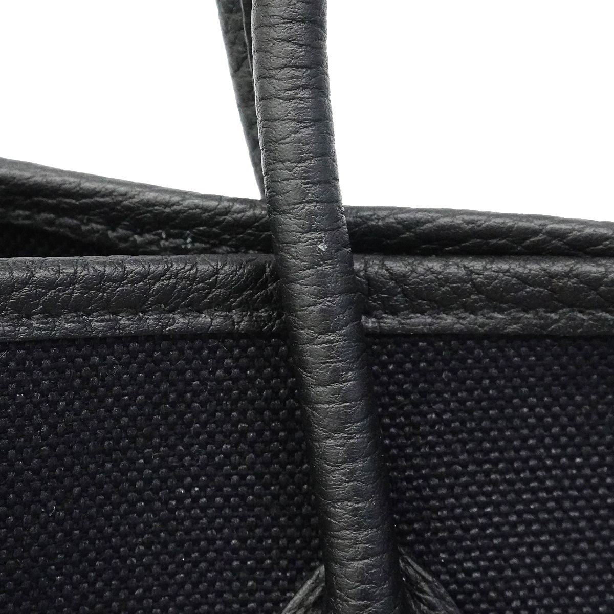 Hermes Tote Garden Party TPM Toile Military Black Silver — view 7