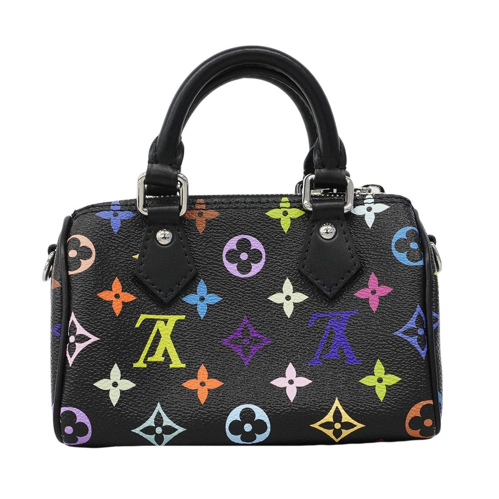 Louis Vuitton Handbag Monogram Multicolor LV Takashi Murakami Nano Speedy Black — view 7