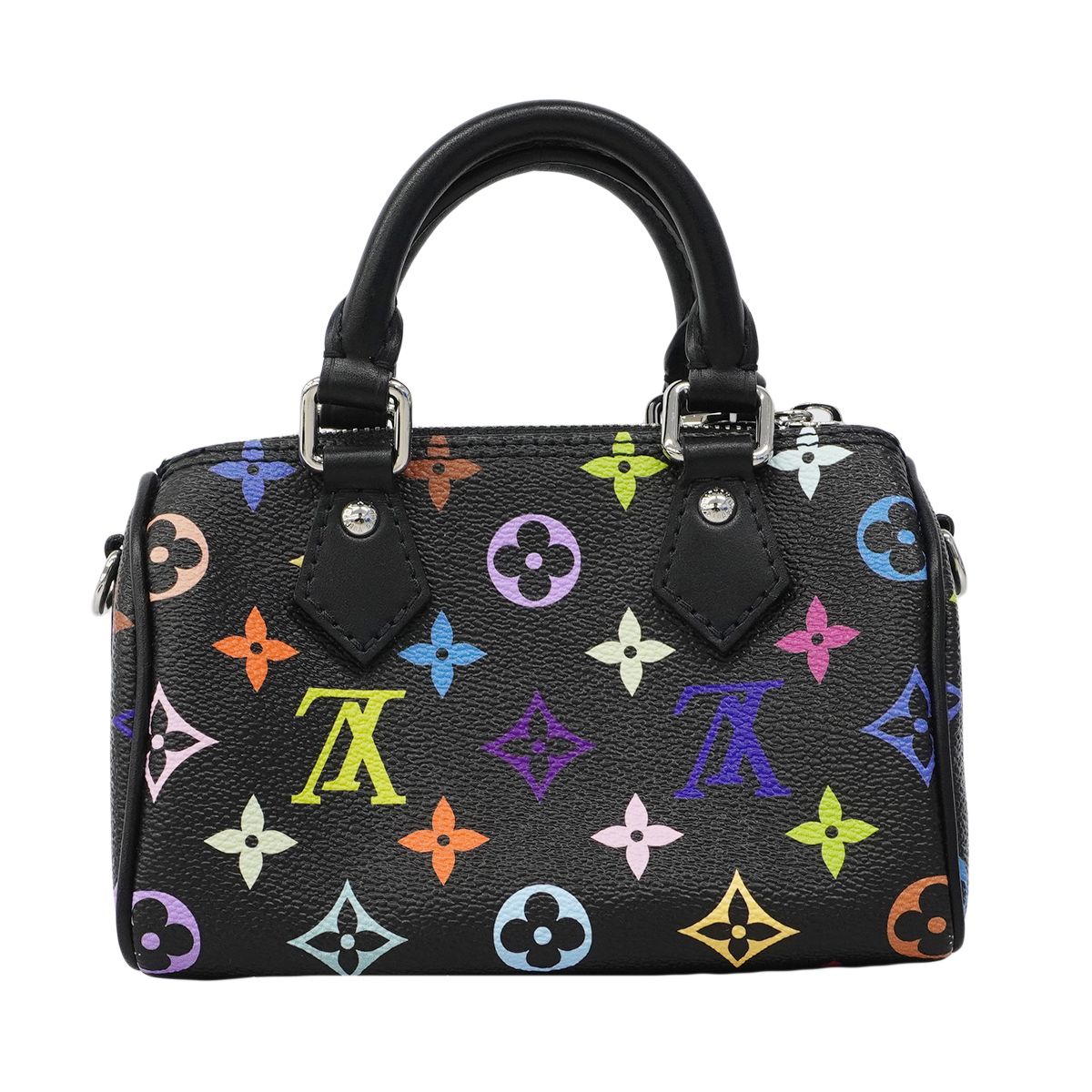 Louis Vuitton Handbag Monogram Multicolor LV Takashi Murakami Nano Speedy Black — view 7