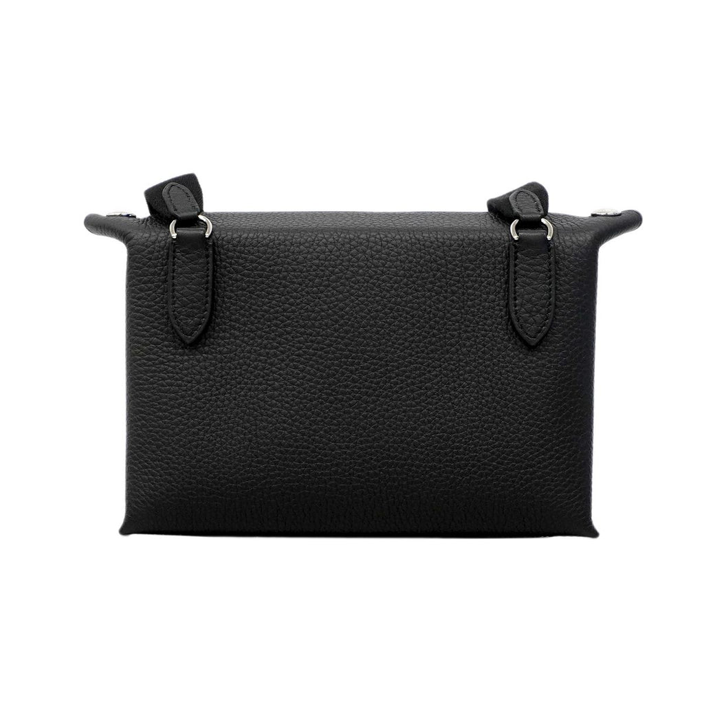 Hermes Shoulder Bag Vidopoche Togo Black Silver — view 6