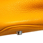 Hermes Handbag Picotin Lock MM Taurillon Clemence Jaune d'Or Silver — view 8