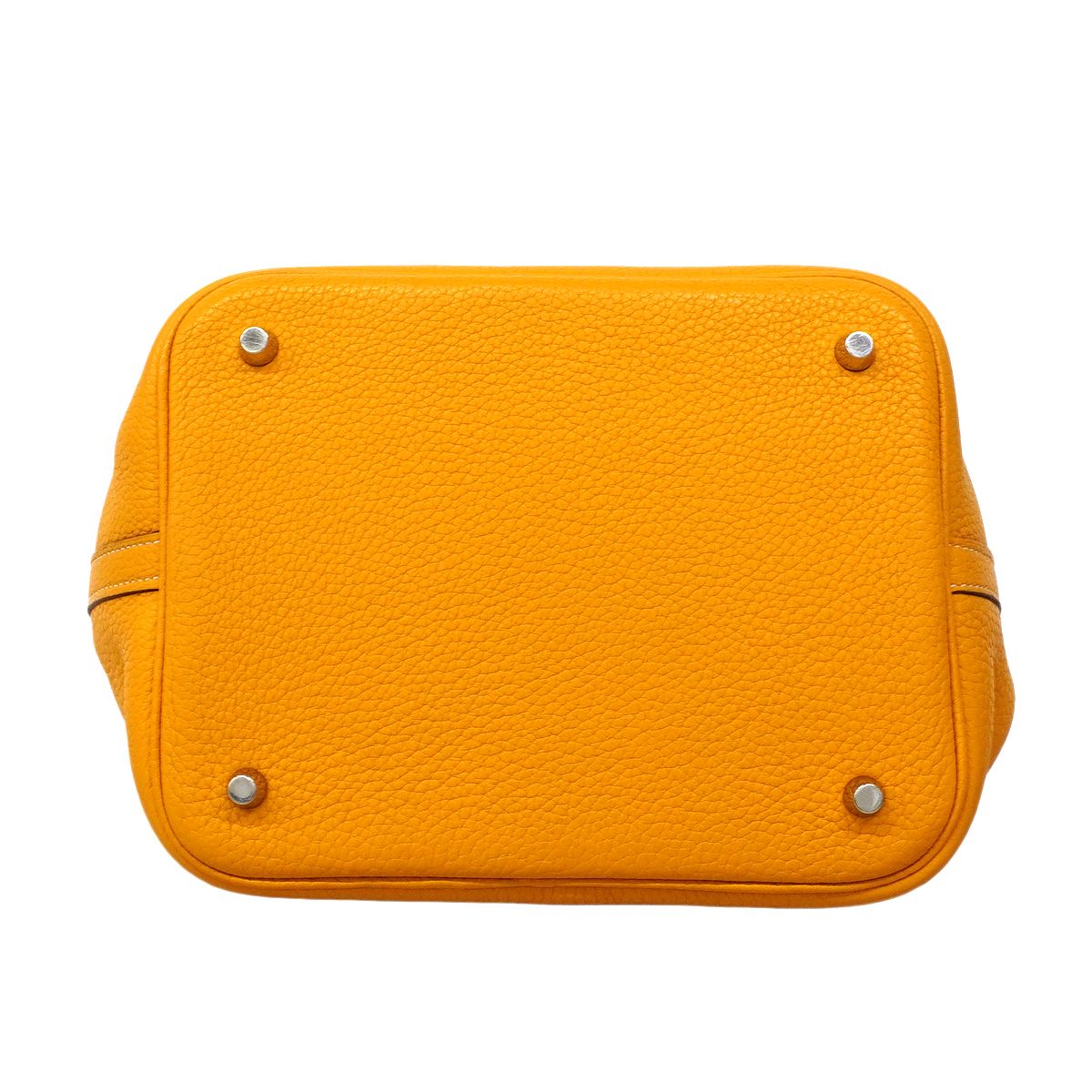 Hermes Handbag Picotin Lock MM Taurillon Clemence Jaune d'Or Silver — view 3