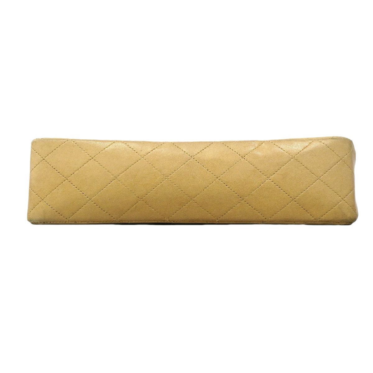 Chanel Shoulder Bag Quilted Lambskin Beige Gold — view 3