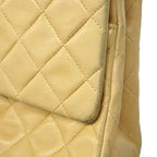 Chanel Shoulder Bag Quilted Lambskin Beige Gold — view 7