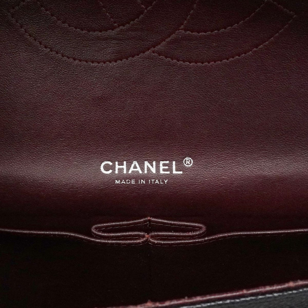 Chanel Shoulder Bag Deca Quilted Caviar Leather Black Silver — view 5