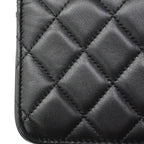 Chanel Phone Case Quilted Lambskin Black Champagne Gold 2-Way — view 6