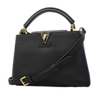 Louis Vuitton Handbag Taurillon Capucines BB Noir 2-Way