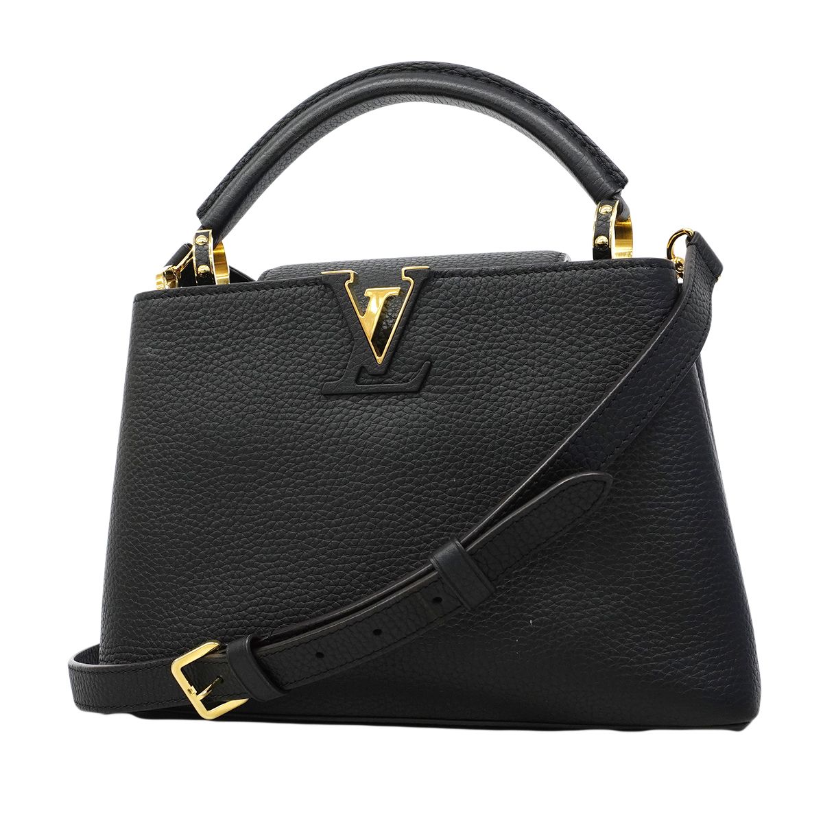 Louis Vuitton Handbag Taurillon Capucines BB Noir 2-Way