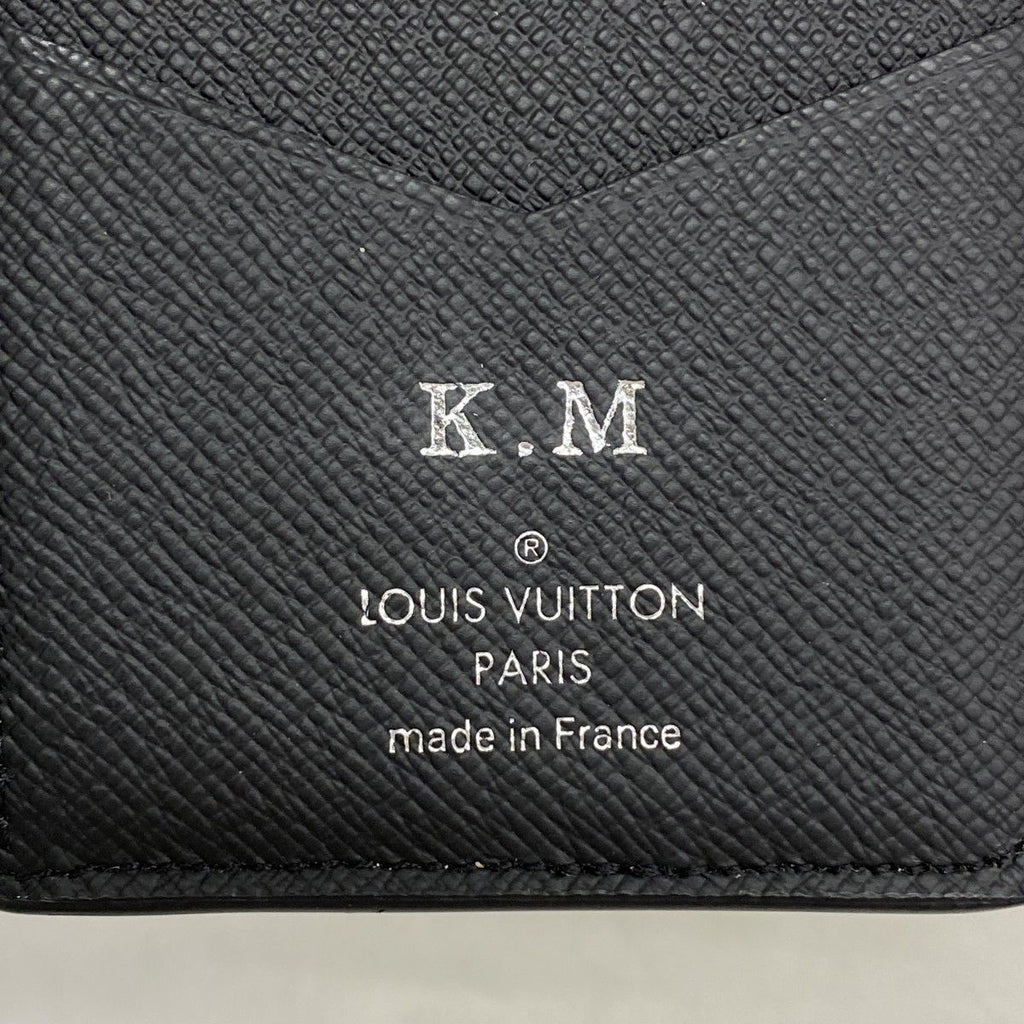 Louis Vuitton Card Case Taiga Organizer de Poche Noir — view 4