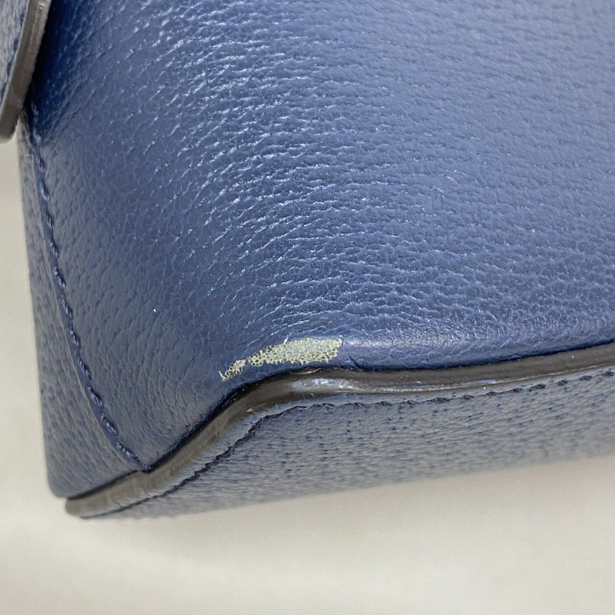 Gucci Shoulder Bag Ophidia Leather Navy Blue Gold — view 6