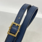 Gucci Shoulder Bag Ophidia Leather Navy Blue Gold — view 8