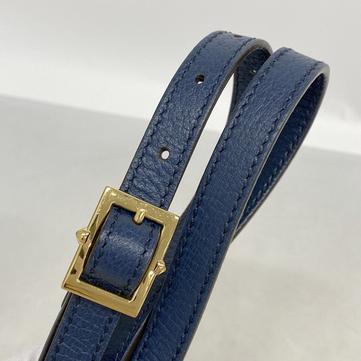 Gucci Shoulder Bag Ophidia Leather Navy Blue Gold — view 8