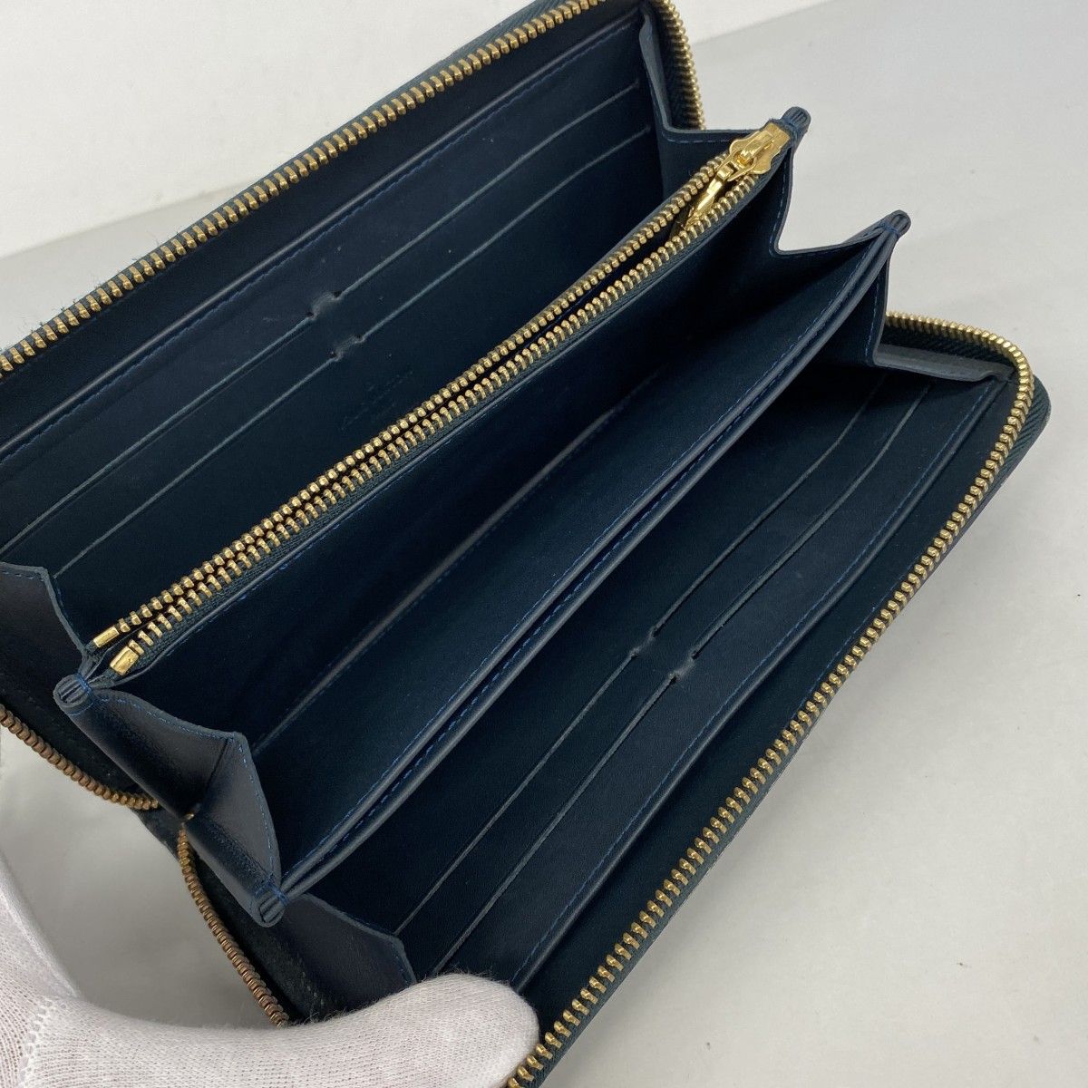 Louis Vuitton Wallet Vernis Zippy Blue New — view 3