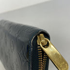 Louis Vuitton Wallet Vernis Zippy Blue New — view 5