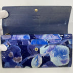 Louis Vuitton Wallet Vernis Ikat Flower Portefeuille Sarah Grand Blue — view 9