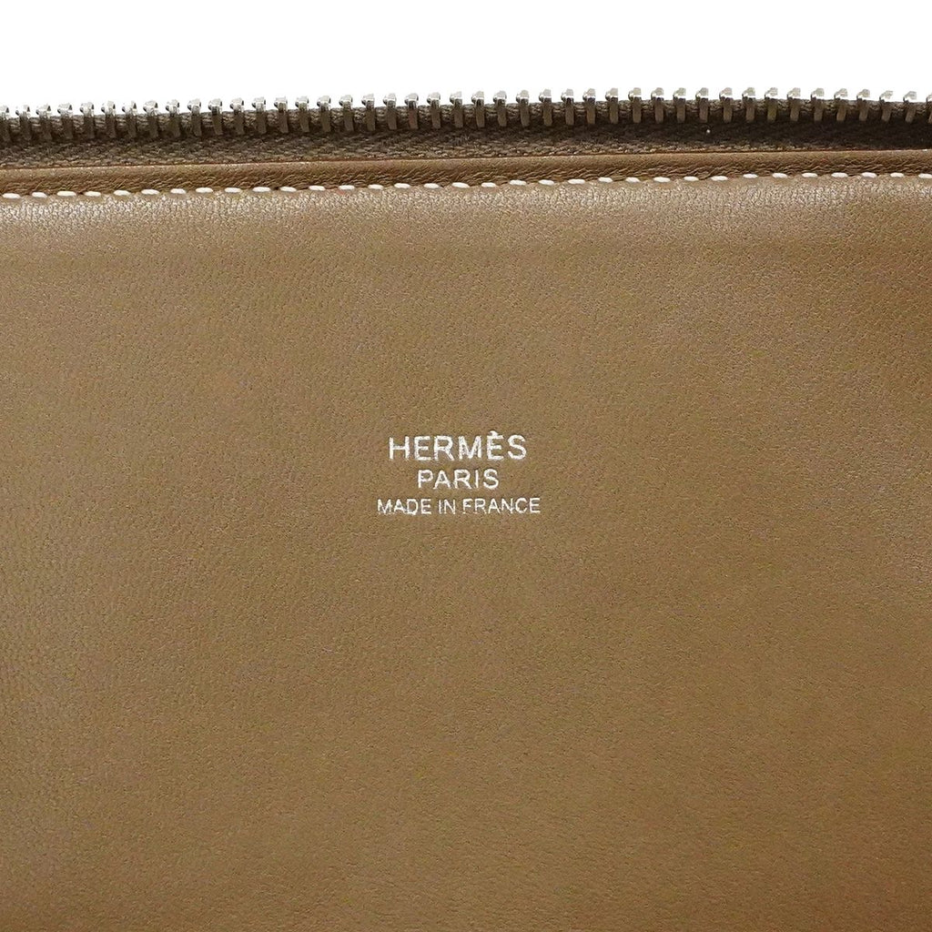 Hermes Handbag Bolide 31 Taurillon Clemence Etoupe Silver 2-Way — view 5