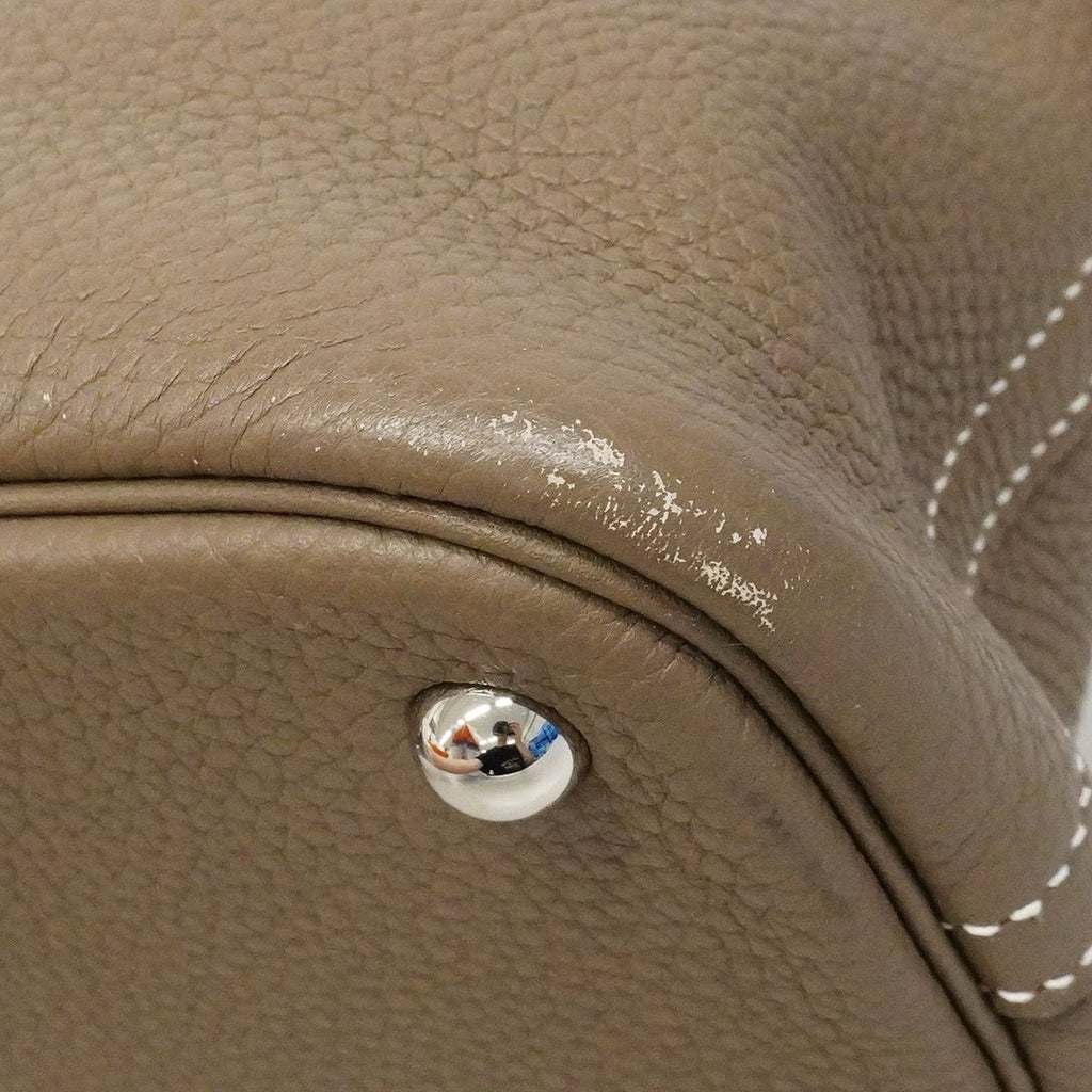 Hermes Handbag Bolide 31 Taurillon Clemence Etoupe Silver 2-Way — view 6
