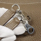 Hermes Handbag Bolide 31 Taurillon Clemence Etoupe Silver 2-Way — view 9