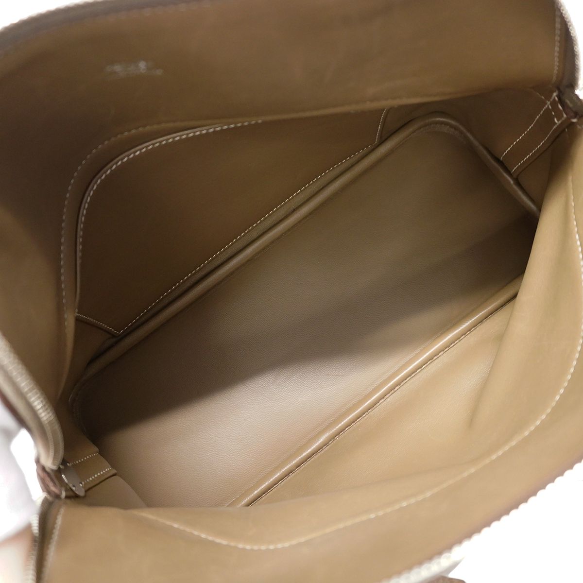 Hermes Handbag Bolide 31 Taurillon Clemence Etoupe Silver 2-Way — view 4