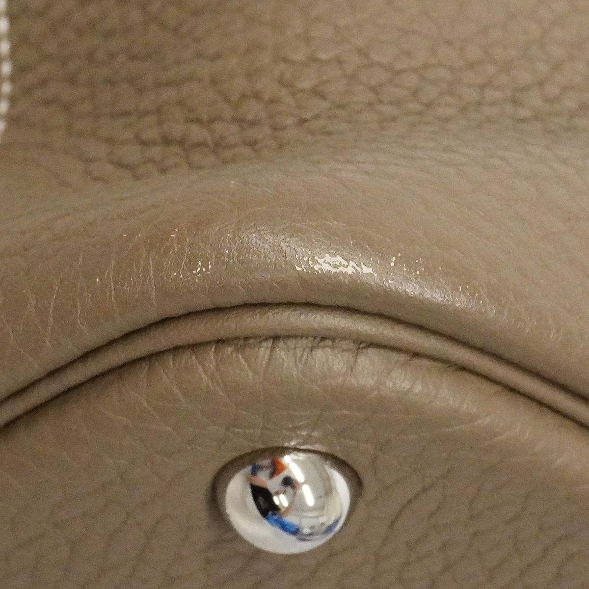 Hermes Handbag Bolide 31 Taurillon Clemence Etoupe Silver 2-Way — view 7