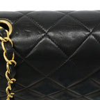 Chanel Shoulder Bag Diana Lambskin Black Gold — view 8