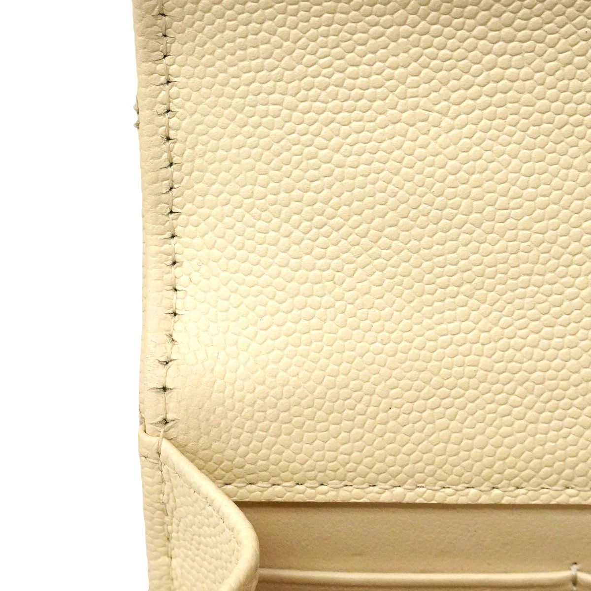 Chanel Handbag Quilted Caviar Leather Ivory Champagne Gold 2-Way — view 6