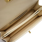 Chanel Handbag Quilted Caviar Leather Ivory Champagne Gold 2-Way — view 4