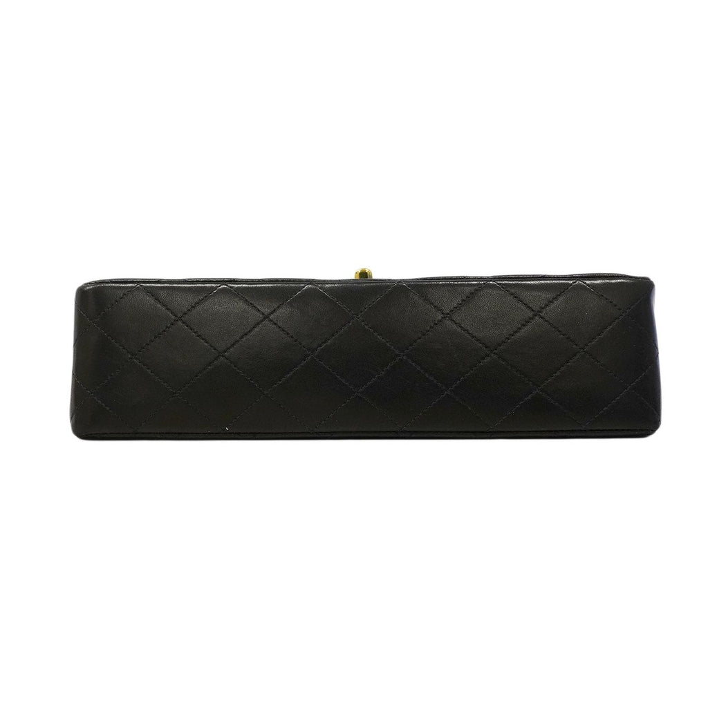 Chanel Shoulder Bag Quilted Lambskin Black Gold — view 3