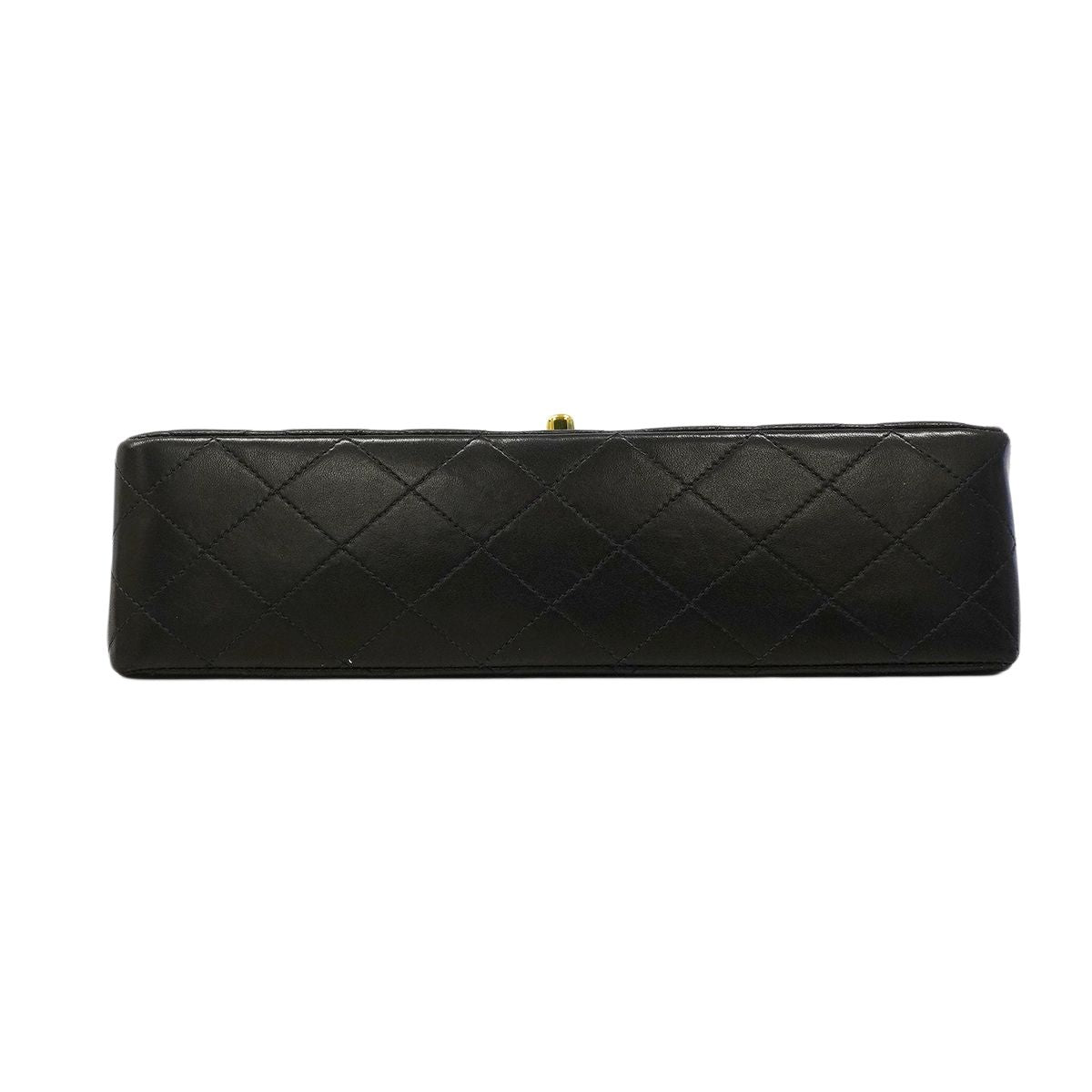 Chanel Shoulder Bag Quilted Lambskin Black Gold — view 3