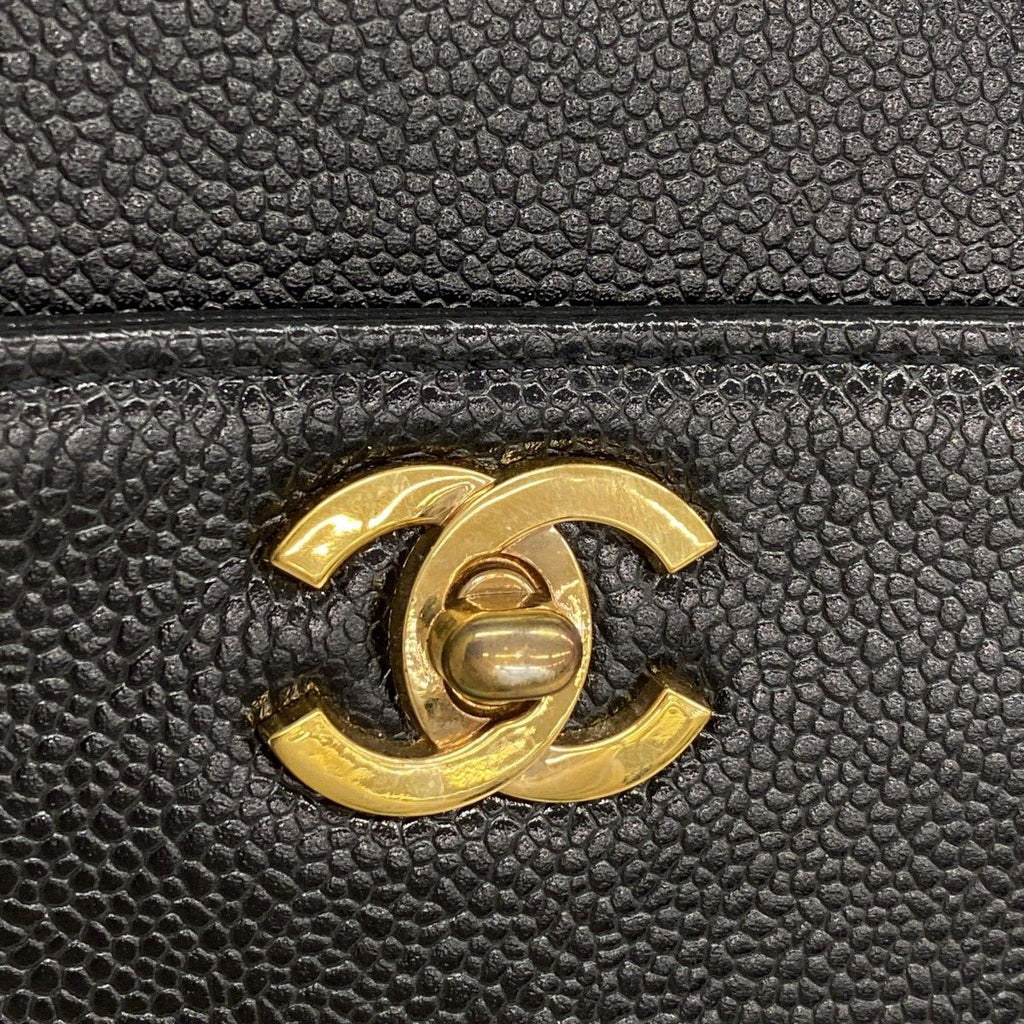 Chanel Handbag Caviar Leather Black Gold — view 7
