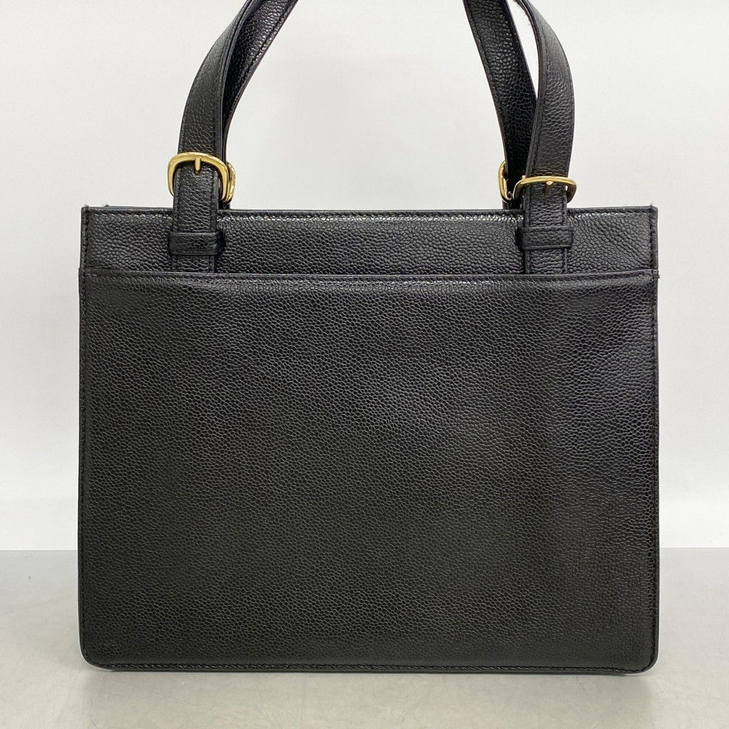 Chanel Handbag Caviar Leather Black Gold — view 9