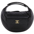 Chanel Mini Bag Quilted Caviar Leather Black