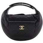 Chanel Mini Bag Quilted Caviar Leather Black
