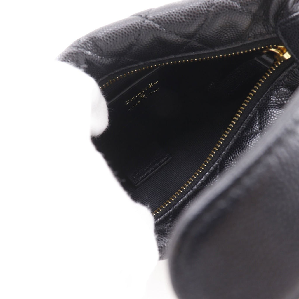Chanel Mini Bag Quilted Caviar Leather Black — view 8