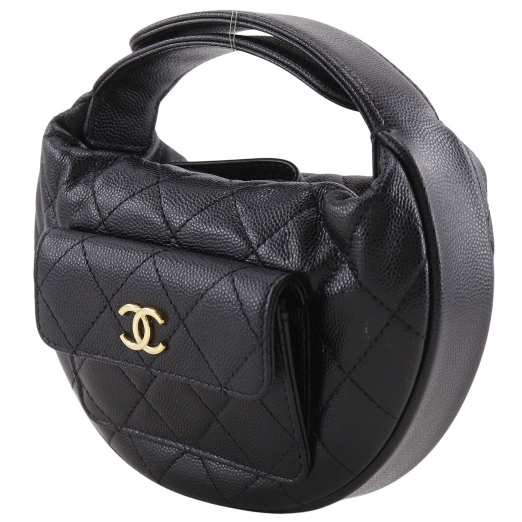 Chanel Mini Bag Quilted Caviar Leather Black — view 2