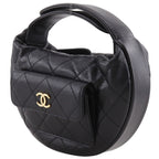 Chanel Mini Bag Quilted Caviar Leather Black — view 2