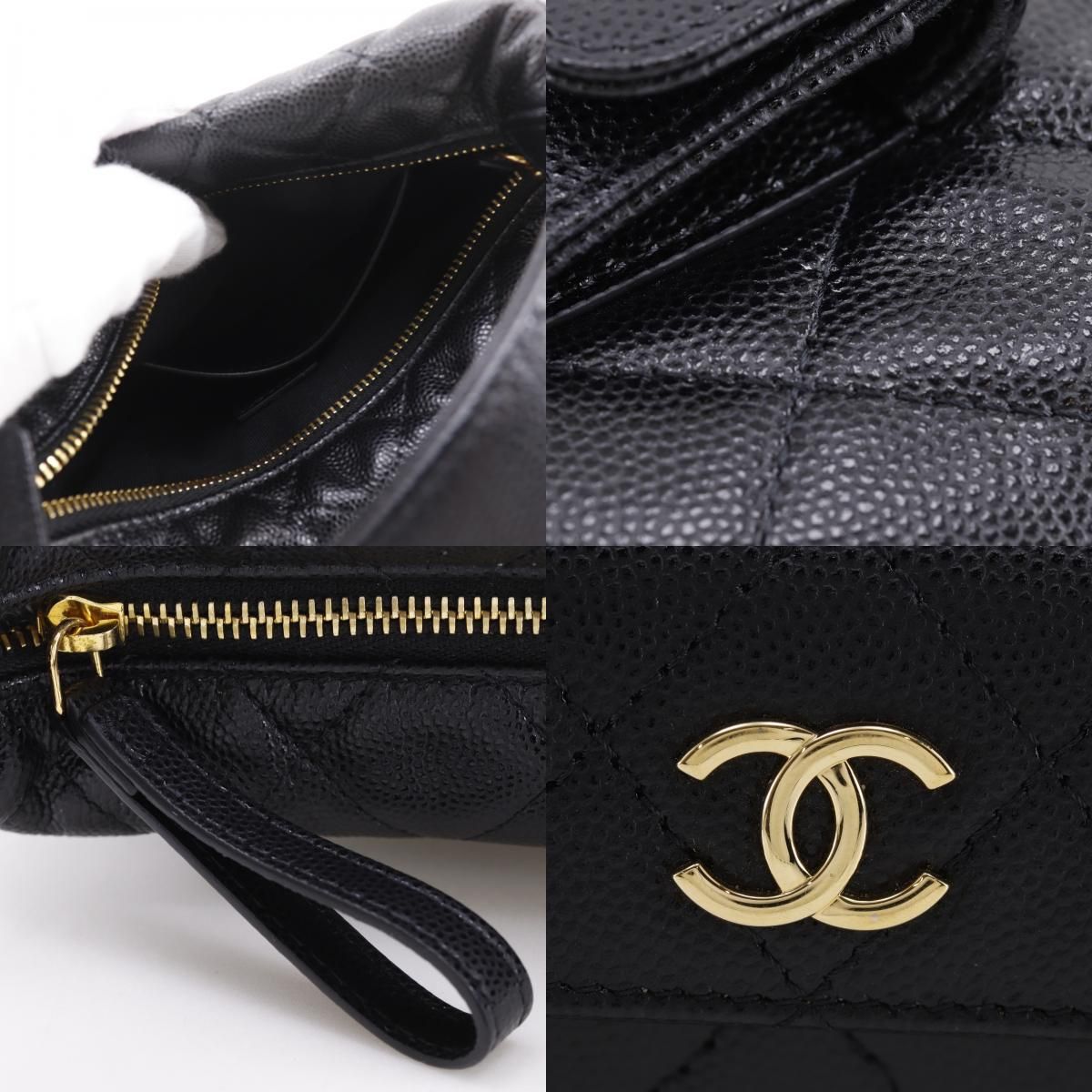 Chanel Mini Bag Quilted Caviar Leather Black — view 9