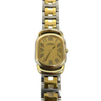 Hermes Vintage Rallye Logo Stainless Quartz Wrist Watch Silver Gold — view 4