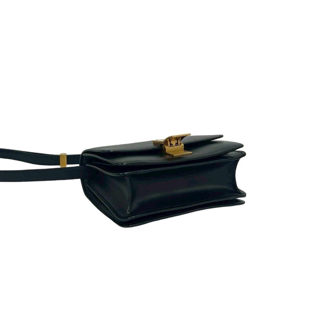 Celine Classic Box Leather Mini Shoulder Bag Pochette Crossbody Black — view 7