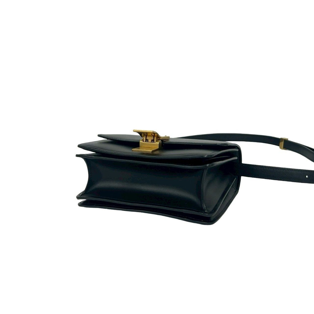 Celine Classic Box Leather Mini Shoulder Bag Pochette Crossbody Black — view 8