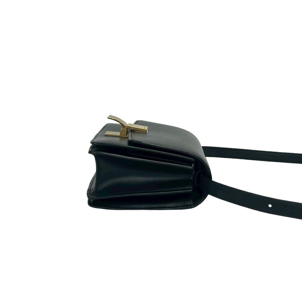 Celine Classic Box Leather Mini Shoulder Bag Pochette Crossbody Black — view 6