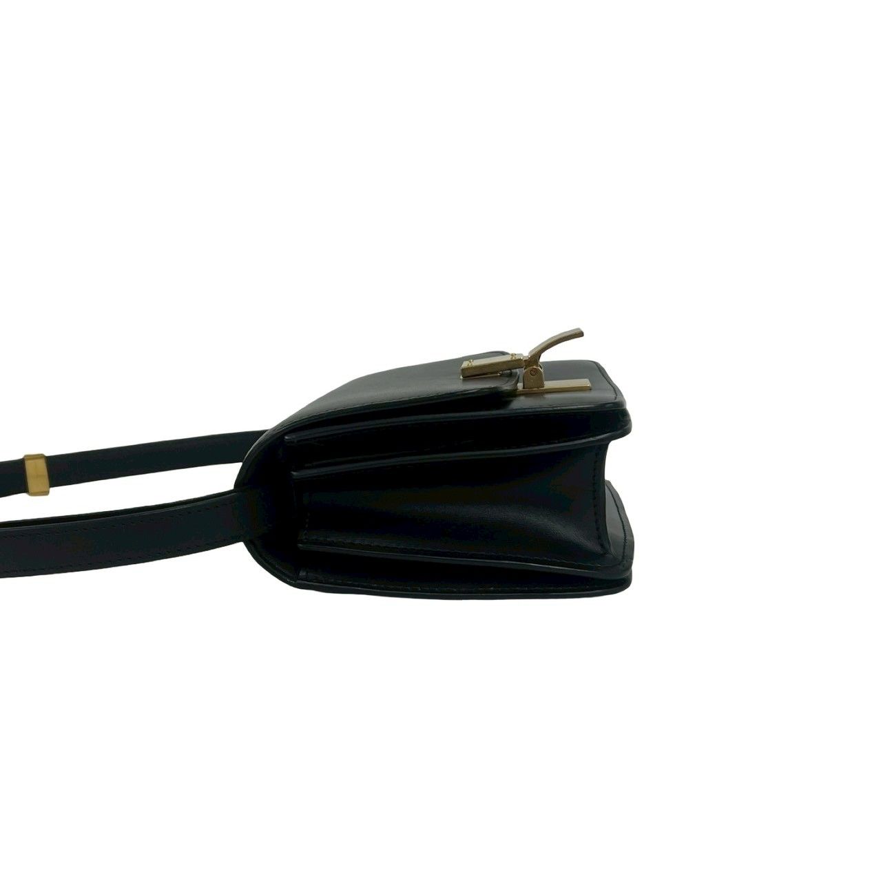 Celine Classic Box Leather Mini Shoulder Bag Pochette Crossbody Black — view 5