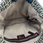 Fendi Zucchino FF Pattern Canvas Leather Tote Shoulder Bag Brown — view 9